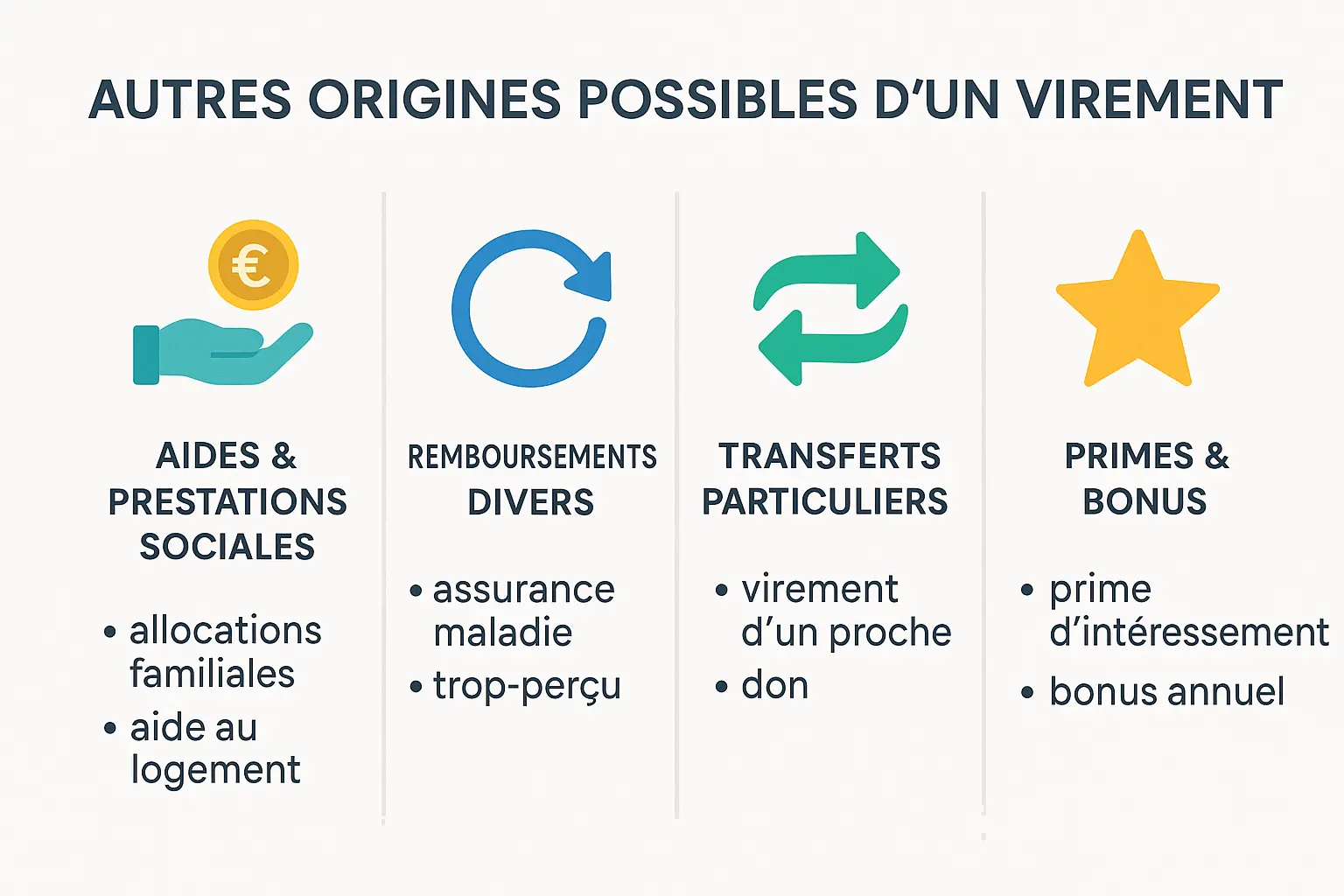 Illustration des origines possibles d'un virement bancaire de 200 euros