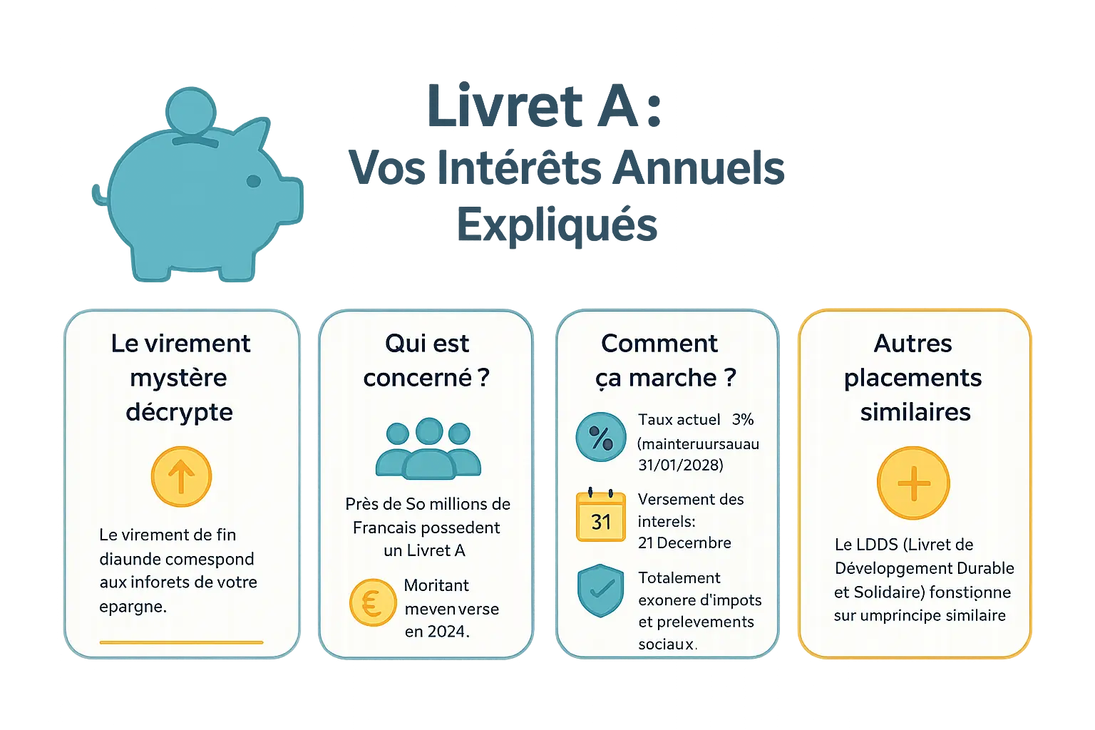 Illustration du <strong>calcul des intérêts annuels du Livret A</strong>
