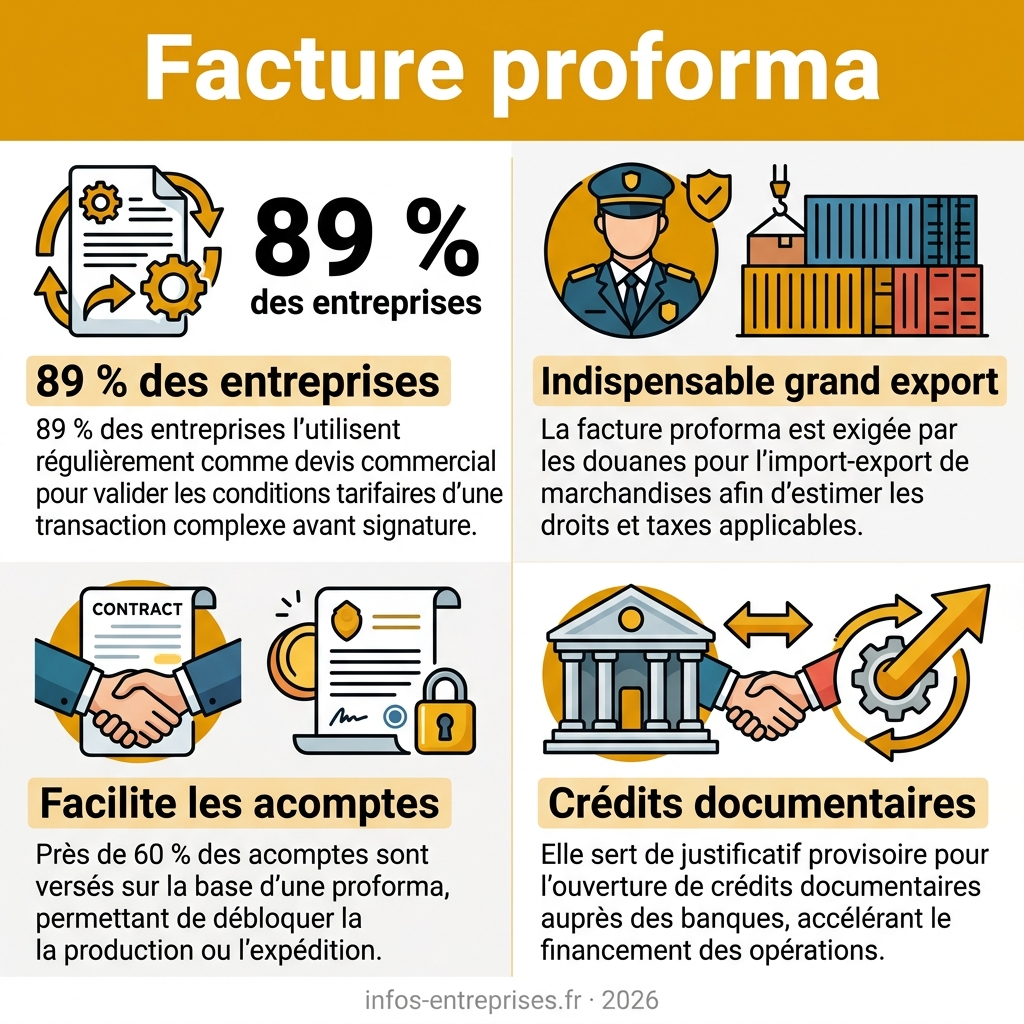 Infographie — facture proforma