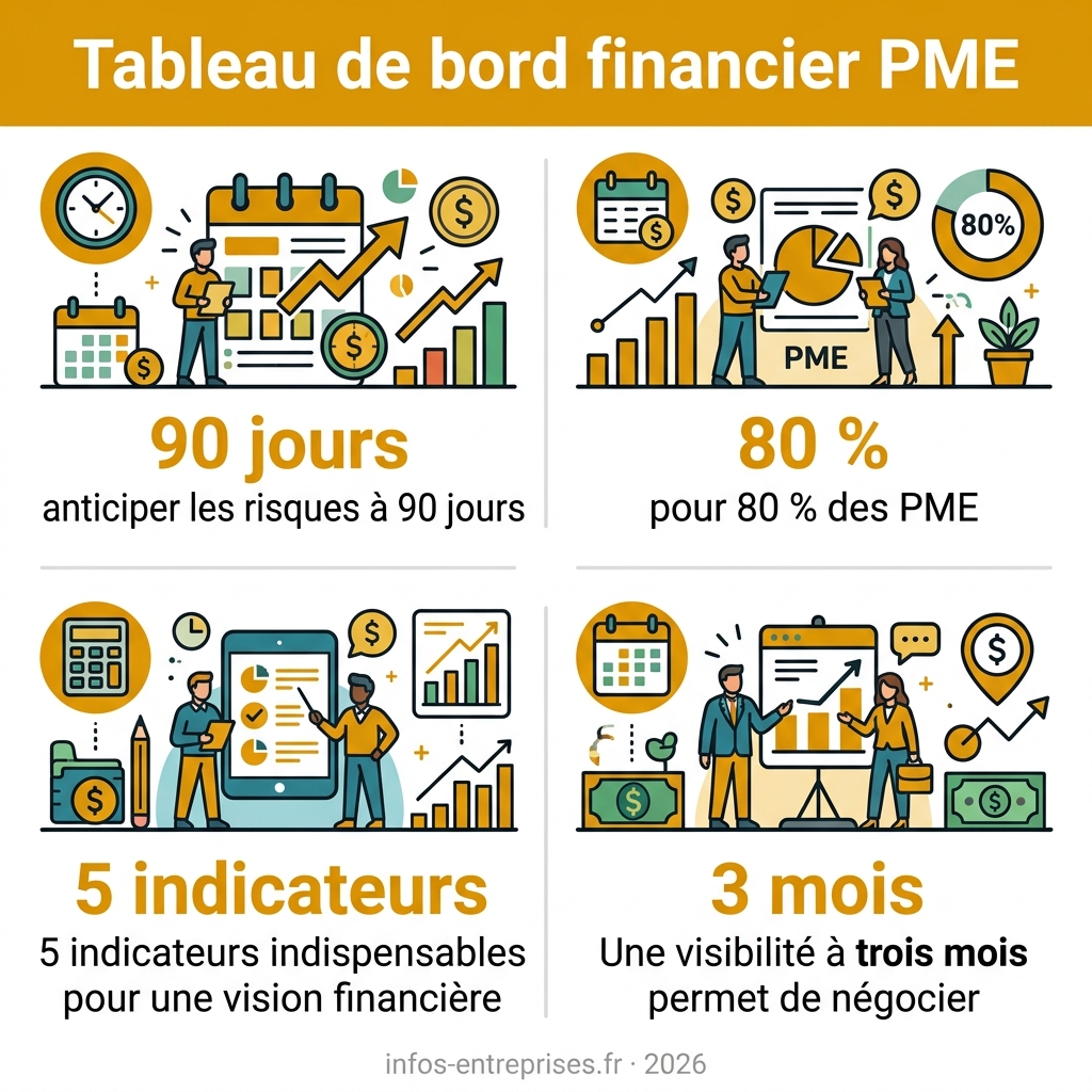 Infographie — tableau de bord financier PME
