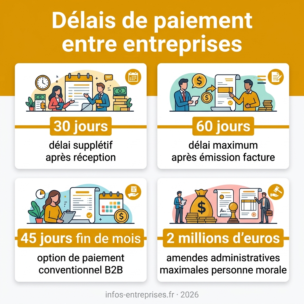Infographie — délais de paiement entre entreprises
