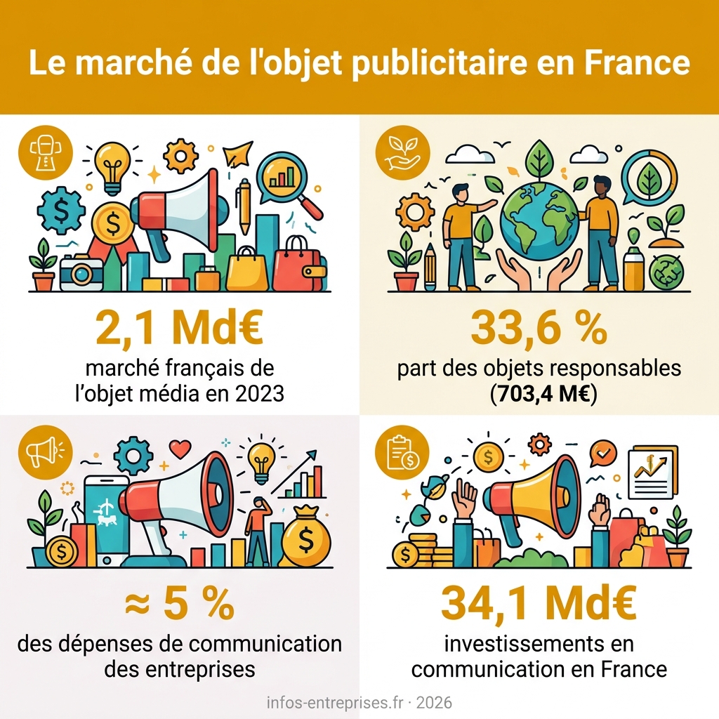 Infographie marché de l'objet publicitaire