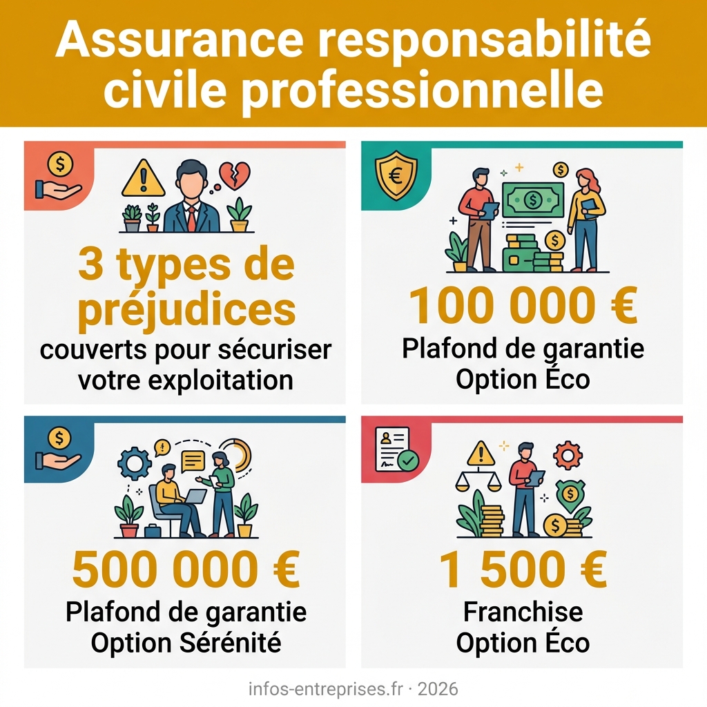 Infographie — assurance responsabilité civile professionnelle