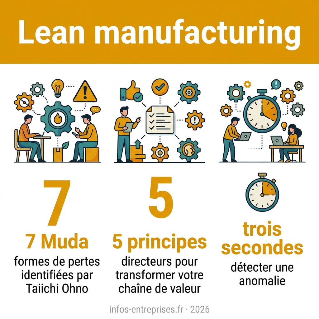 Infographie — lean manufacturing