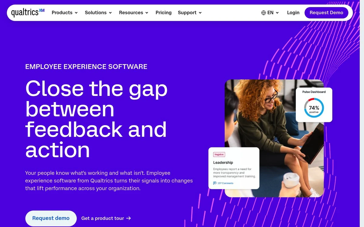 Apercu du site Qualtrics Employee Experience