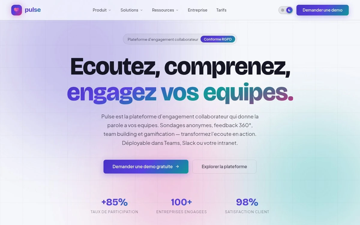 Apercu du site Pulse