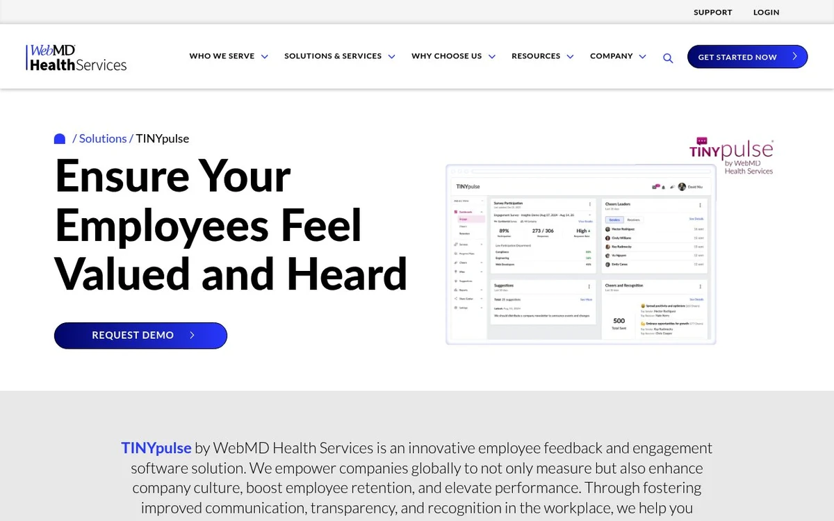 Apercu du site TINYpulse